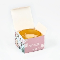 Свеча ароматическая в стекле &laquo;Создай атмосферу&raquo; с натуральными камнями: цветы, 6,8 х 5 см.