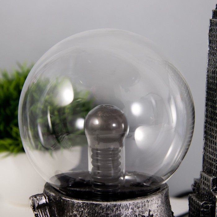 Плазменный шар Плазменный шар "Эмпайер стейт" серый 14х8х20 см RISALUX