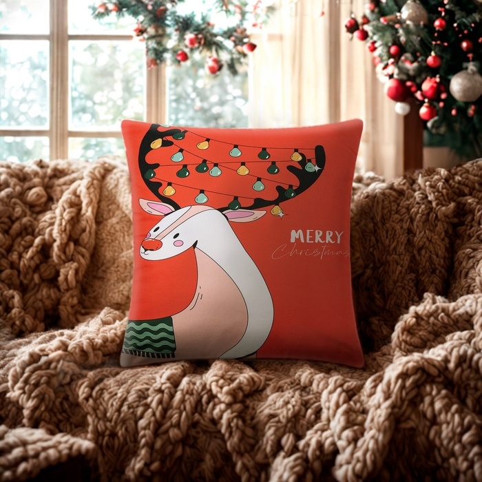 Новый год. Чехол на подушку Этель Новый год. Чехол на подушку Этель "Гирлянда" 40х40см,100% п/э