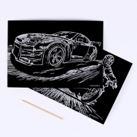 Набор гравюр А5 «Автомобиль и мотоцикл» 2 шт., с металлическим эффектом «серебро» Набор гравюр А5 «Автомобиль и мотоцикл» 2 шт., с металлическим эффектом «серебро»