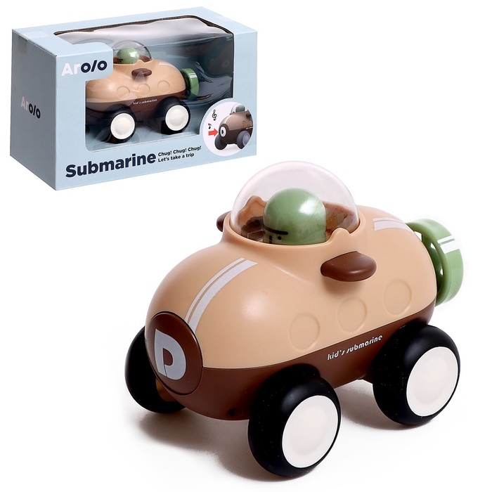 Машина инерционная &laquo;Подводная лодка&raquo;, свет, звук, цвет коричневый