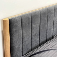 Кровать с подъемным механизмом Адам 1600х2000 дуб крафт золотой/грей алькантара (велюр) Кровать с подъемным механизмом Адам 1600х2000 дуб крафт золотой/грей алькантара (велюр)