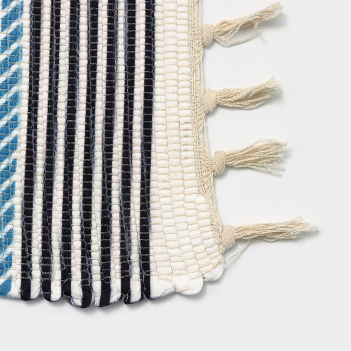 Коврик для дома Доляна &laquo;Индиго&raquo;, 48&times;78 см, цвет серо-жёлтый