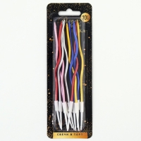 Свечи для торта &laquo;Для твоего праздника&raquo;, разноцветные, 10 шт., 15 х 0,5 см