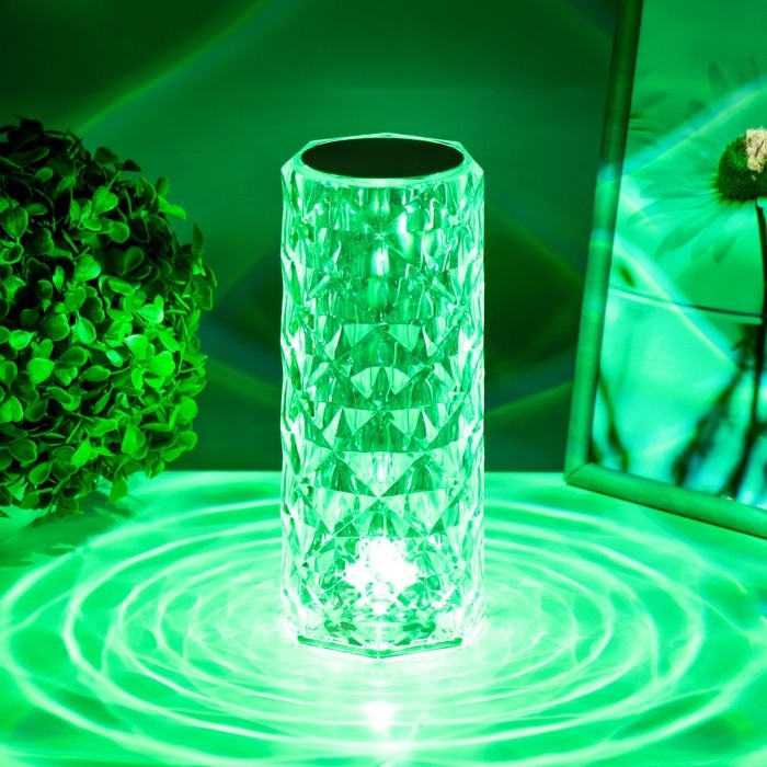 Настольная лампа с ПДУ "Призма" LED RGB АКБ 9,5х9х21,5 см RISALUX