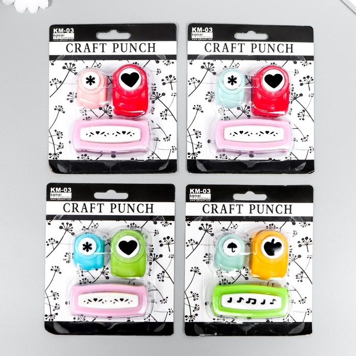 Набор фигурных дыроколов из 3 шт 11,5х13 см рис 1,6 см, 1 см, 4,5 см МИКС Набор фигурных дыроколов из 3 шт 11,5х13 см рис 1,6 см, 1 см, 4,5 см МИКС