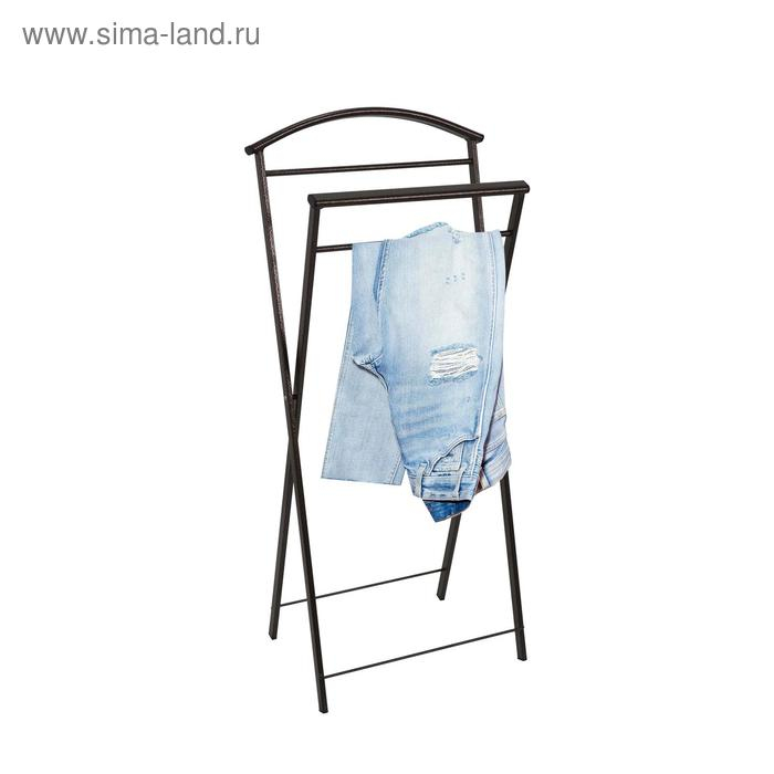 Вешалка костюмная &laquo;Контур&raquo;, 44&times;31&times;98 см, цвет медный антик