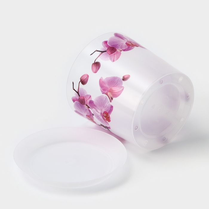 Горшок для орхидей с поддоном «Деко», 2,4 л Горшок для орхидей с поддоном «Деко», 2,4 л