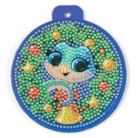 Алмазная мозаика на новый год для детей на подвеске «Змейка», 10 х 10 см, новогодний набор для творчества Алмазная мозаика на новый год для детей на подвеске «Змейка», 10 х 10 см, новогодний набор для творчества