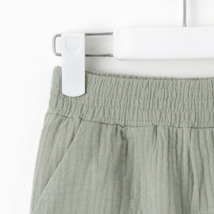 Костюм (футболка и шорты ) детский KAFTAN Костюм (футболка и шорты ) детский KAFTAN "Муслин", р.28 (86-92см) зелёный