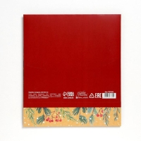 Коробка подарочная новогодняя складная двухсторонняя &laquo;Новогодняя ботаника&raquo;, 20 х 18 х 5 см, БЕЗ ЛЕНТЫ, Новый год