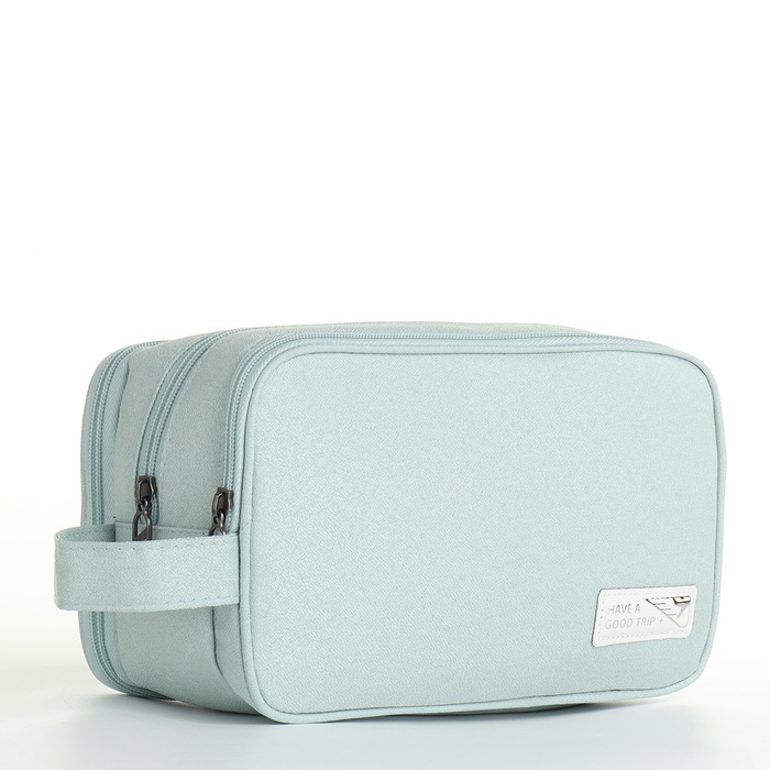 Косметичка на молниях, цвет голубой Косметичка на молниях, цвет голубой