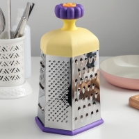 Тёрка шестигранная Доляна, 25&times;14,5&times;11 см, цвет МИКС