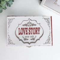 Шкатулка дерево кожзам "История любви" 10х12х18 см Шкатулка дерево кожзам "История любви" 10х12х18 см