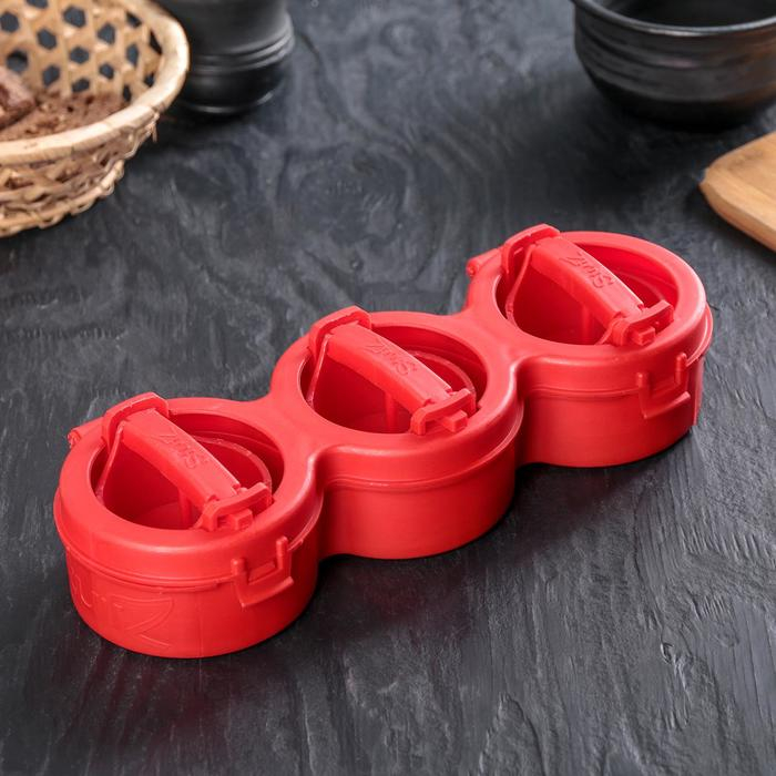 Форма для фарширования котлет тройная Доляна Stufz, 25&times;10&times;5,5 см, диаметр рабочей части 7,7 см, малый круг 5 см