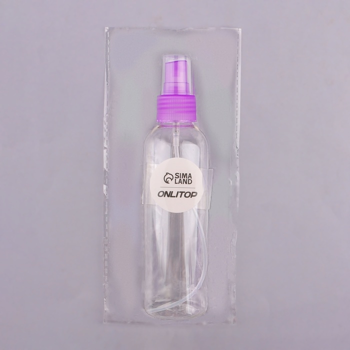 Бутылочка для хранения, с распылителем, 200 мл, цвет МИКС/прозрачный Бутылочка для хранения, с распылителем, 200 мл, цвет МИКС/прозрачный