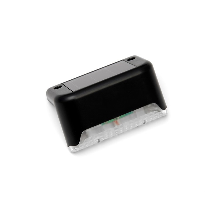 Садовый светильник на солнечной батарее, 8 &times; 4.5 &times; 4.5 см, 1 LED, свечение тёплое белое, чёрный