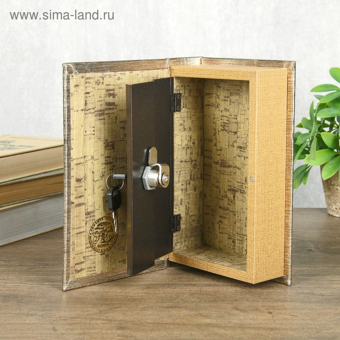 Сейф-книга дерево кожзам Сейф-книга дерево кожзам "Королевская эмблема" 21х13х5 см