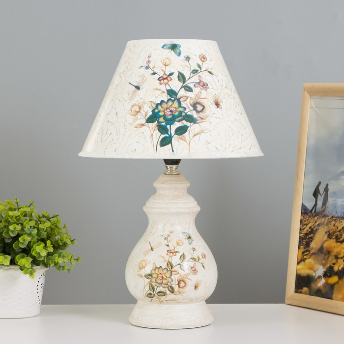 Светильник настольный "Букет полей" 1х40Вт E14 24,5х24,5х39см RISALUX