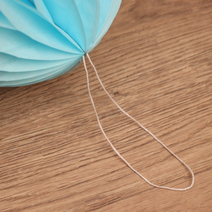 Шар бумажный декоративный, диаметр 30 см, цв. голубой Шар бумажный декоративный, диаметр 30 см, цв. голубой