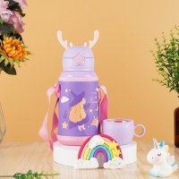 Термос, 500 мл, Детский "Девочка", с кружкой, два вида крышек, сохраняет тепло до 6 ч Термос, 500 мл, Детский "Девочка", с кружкой, два вида крышек, сохраняет тепло до 6 ч