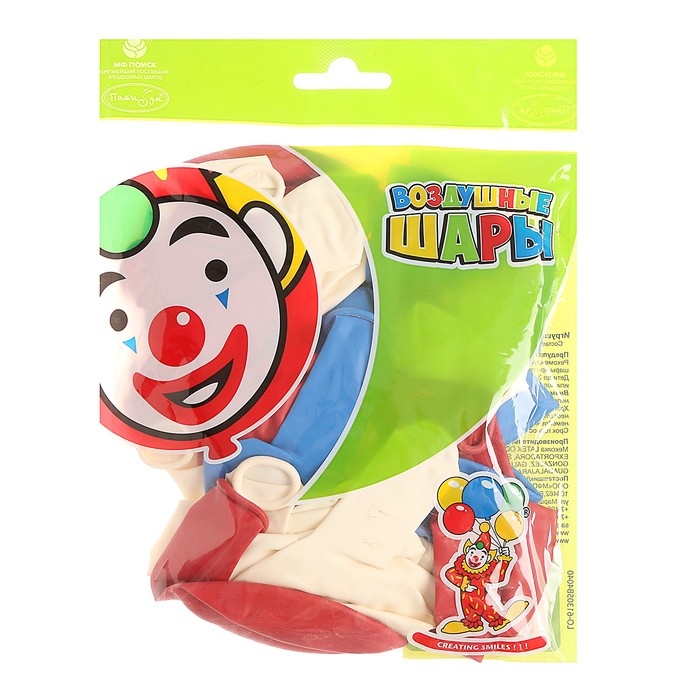 Шар латексный 12" &laquo;Триколор&raquo;, пастель, набор 30 шт., цвета МИКС