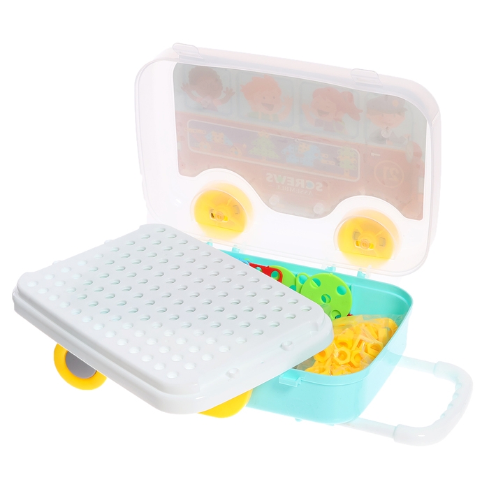 Конструктор винтовой &laquo;Юный мастер&raquo;, 6 в 1, в чемодане, с электрическим шуруповёртом