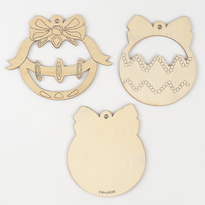 Ёлочная подвеска из дерева своими руками на новый год &laquo;Шар&raquo;, новогодний набор для творчества