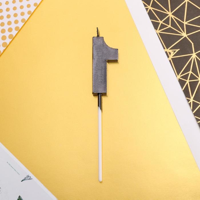 Свеча для торта, цифра &laquo;1&raquo;, 11,5 х 2,3 см