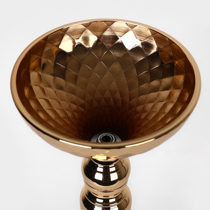 Подсвечник металл на 1 свечу &laquo;Ричард&raquo; цвет золото 12.5 х 12.5 х 44 см