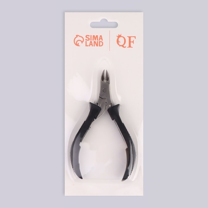 Кусачки маникюрные для кутикулы, 10 см, длина лезвия - 10 мм, цвет чёрный/серебристый Кусачки маникюрные для кутикулы, 10 см, длина лезвия - 10 мм, цвет чёрный/серебристый