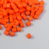 Бисер кубический стекло 4х4 мм "Яркость. Апельсин" набор 20 гр Бисер кубический стекло 4х4 мм "Яркость. Апельсин" набор 20 гр