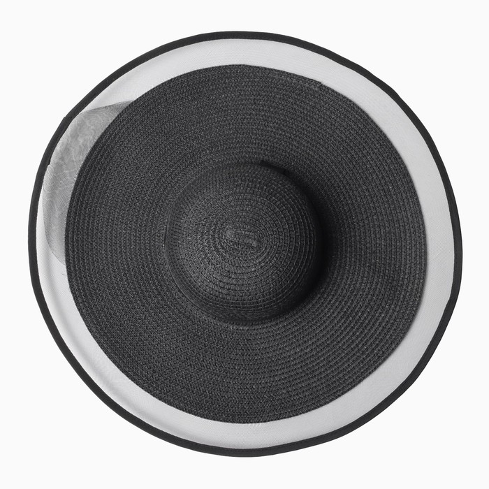 Шляпа женская MINAKU, цв. чёрный, р-р 58 Шляпа женская MINAKU, цв. чёрный, р-р 58