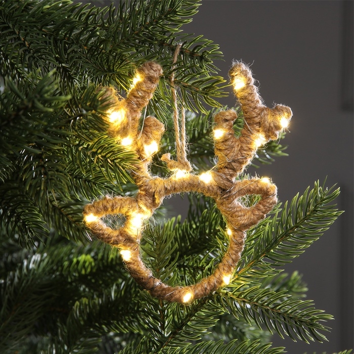 Светодиодная фигура «Олень» 14х11х1 см, 20 LED, батарейки AG13x3 (в комплекте), свечение теплое белое Светодиодная фигура «Олень» 14х11х1 см, 20 LED, батарейки AG13x3 (в комплекте), свечение теплое белое