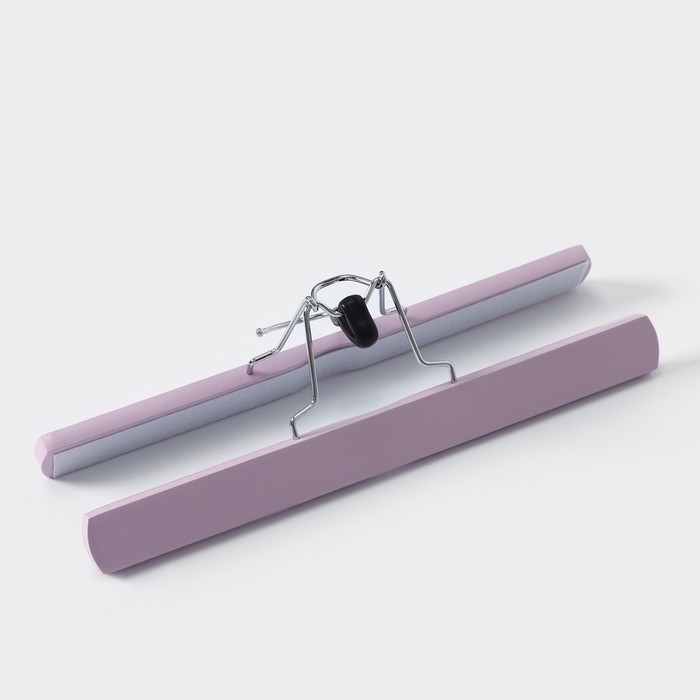 Вешалки для брюк и юбок LaDо́m Brillant, 30&times;17&times;2,4 см, 2 шт, деревянные, цвет розовый