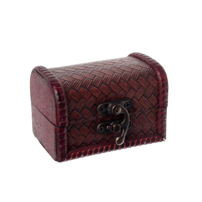 Шкатулка дерево сундучок Шкатулка дерево сундучок "Плетёнка " 6х5х8 см