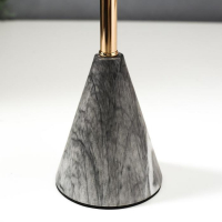 Подсвечник металл на 1 свечу "Серый  мрамор" 25х8х8 см