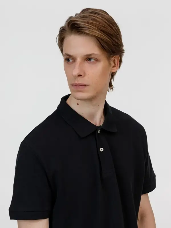 Рубашка поло унисекс Pacific, черная, размер L