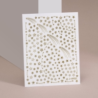 Новый год! Наклейки для ногтей «Падающие звёзды», цвет золотистый Новый год! Наклейки для ногтей «Падающие звёзды», цвет золотистый