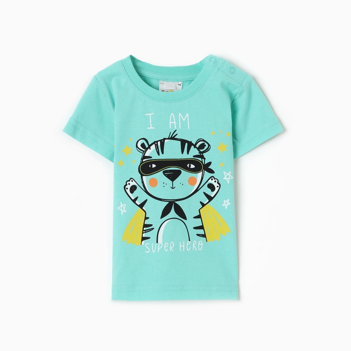 Футболка для мальчика, цвет ментол, рост 92 см Футболка для мальчика, цвет ментол, рост 92 см