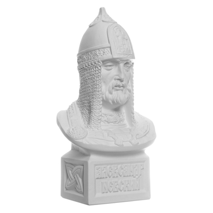 Гипсовая фигура известные люди: Бюст Александра Невского, 13 х 10 х 24 см; Авторская работа скульптора Чиркова А.В Гипсовая фигура известные люди: Бюст Александра Невского, 13 х 10 х 24 см; Авторская работа скульптора Чиркова А.В