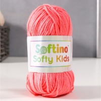 Пряжа 100% акрил "Softy Kids" 90м ±5м 50 гр цвет 06 лососево-розовый Пряжа 100% акрил "Softy Kids" 90м ±5м 50 гр цвет 06 лососево-розовый