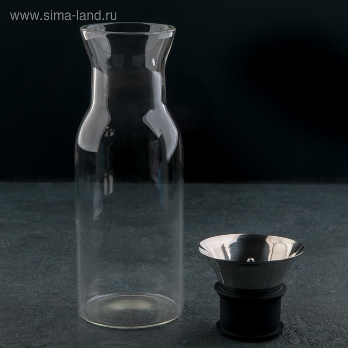Графин стеклянный с диспенсером &laquo;Тео&raquo;, 600 мл, 8&times;24 см