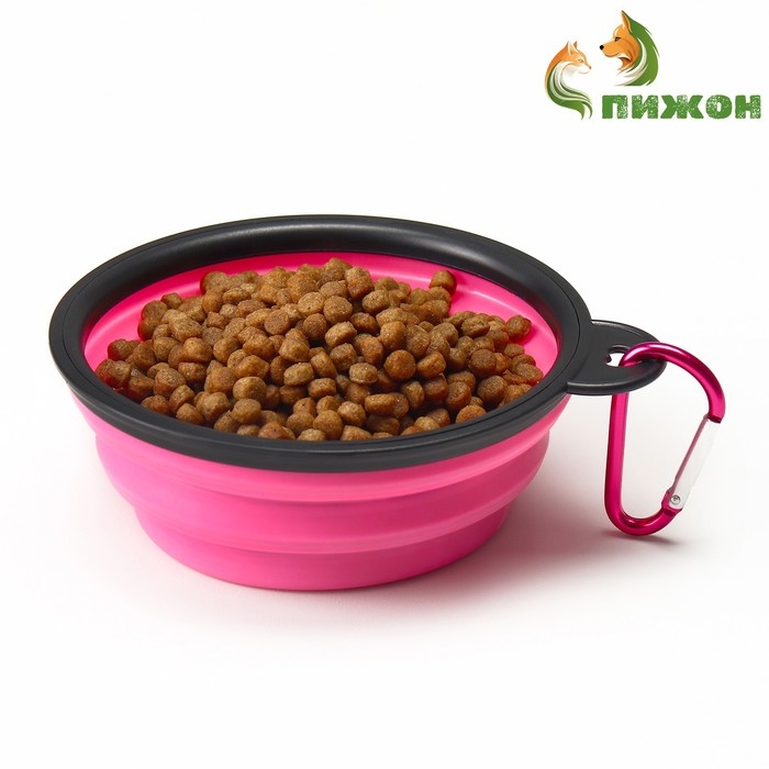 Миска силиконовая, складная, 250 мл, 11 см, розовая Миска силиконовая, складная, 250 мл, 11 см, розовая