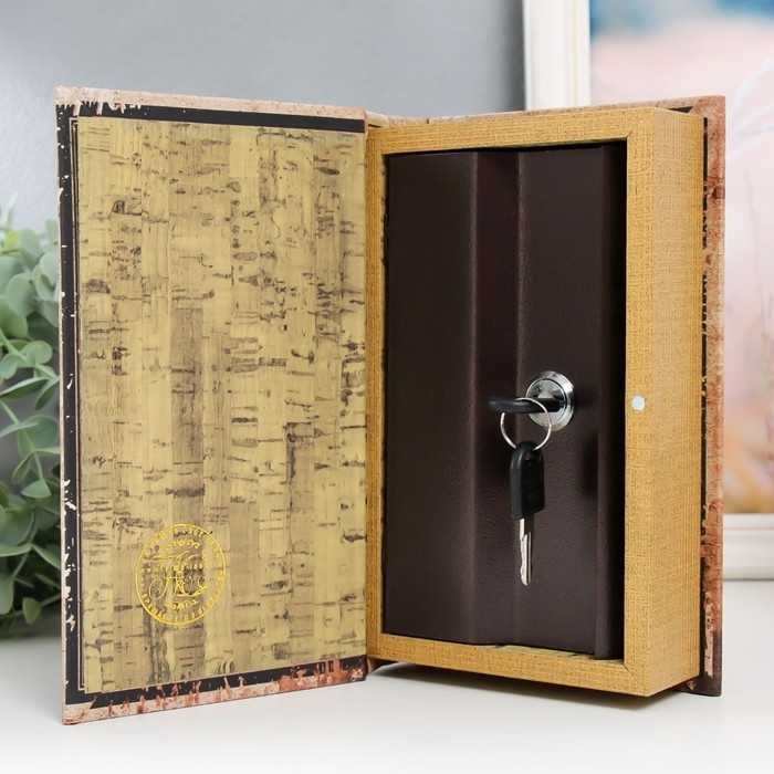 Сейф-книга дерево кожзам Сейф-книга дерево кожзам "Цилиндр" 21х13х5 см