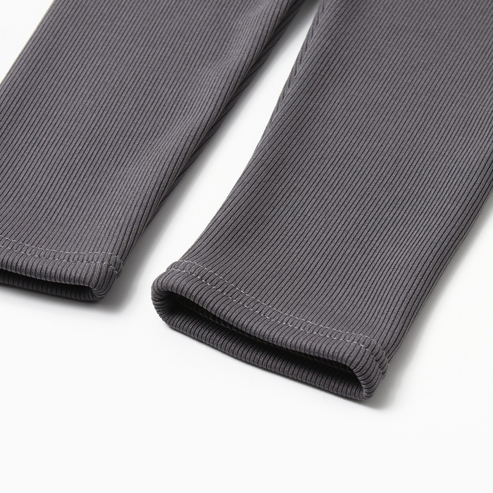 Леггинсы для девочки на флисе Collorista, цвет серый, рост 104 см