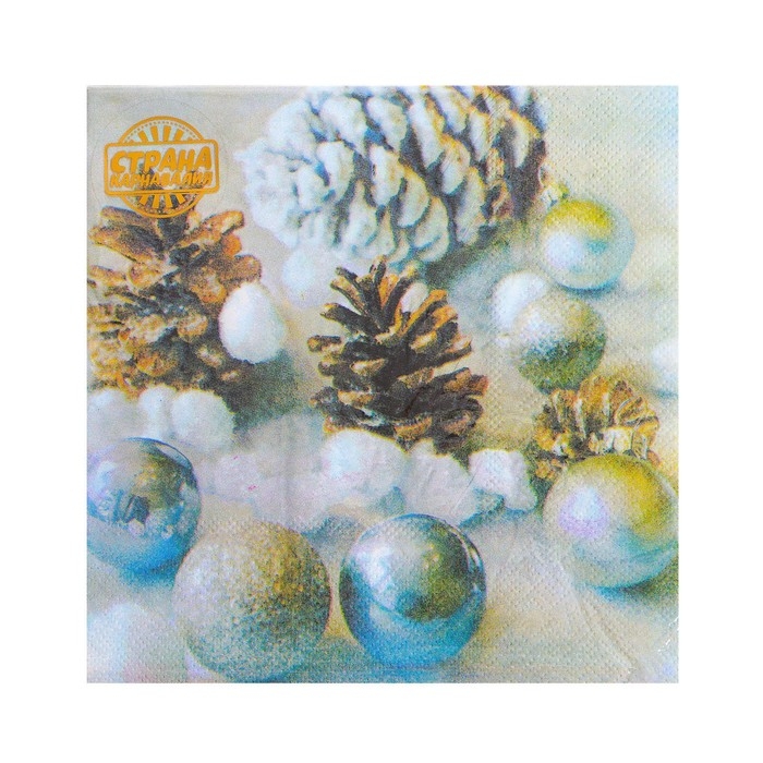 Салфетки бумажные &laquo;Новогодние игрушки&raquo;, 33х33 см, набор 20 шт.