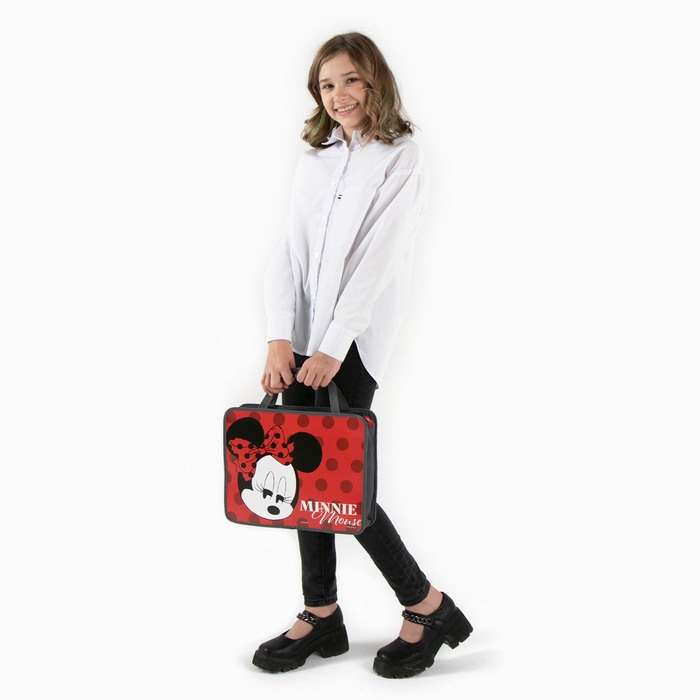 Папка с ручками А4, 33х26х7,5 см, пластик, Минни Маус