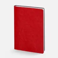 Ежедневник Nebraska Flex, недатированный, красный с серебристым