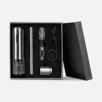 Винный набор Veritas, черный с серебристым